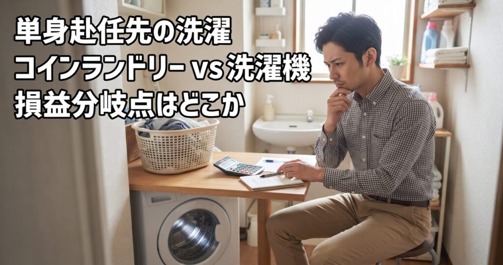 単身赴任先の洗濯、コインランドリーで済ませる vs 洗濯機を買う。損益分岐点はどこか
