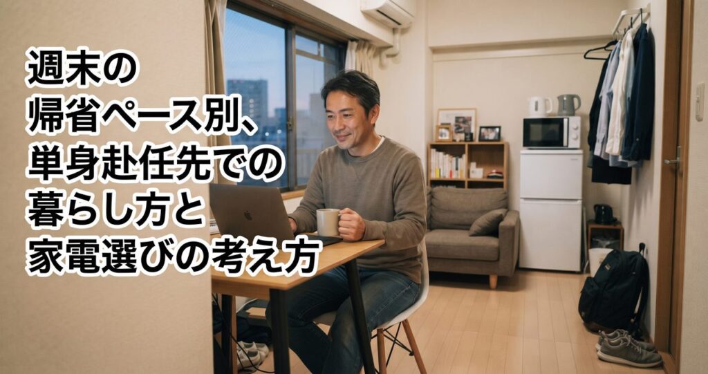 週末の帰省ペース別、単身赴任先での暮らし方と家電選びの考え方
