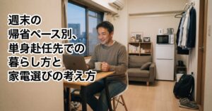 週末の帰省ペース別、単身赴任先での暮らし方と家電選びの考え方