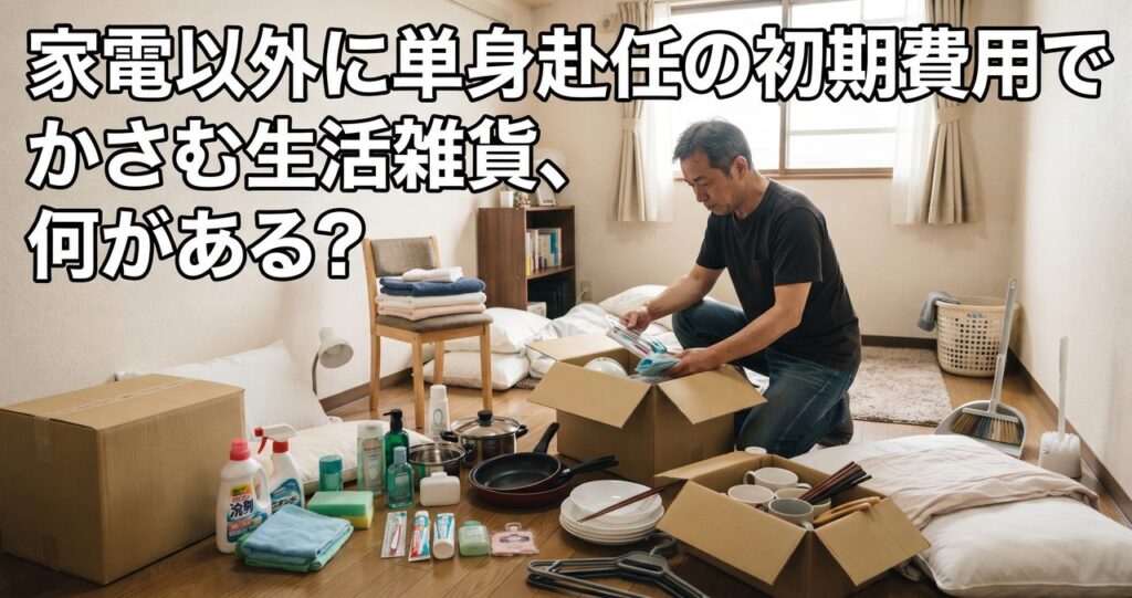 家電以外に単身赴任の初期費用でかさむ生活雑貨、何がある?