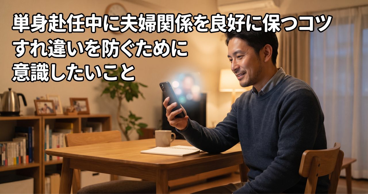単身赴任中に夫婦関係を良好に保つコツ、すれ違いを防ぐために意識したいこと